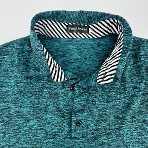 Yong‎ Horse Mens XL Golf Polo Shirt Short Sleeve Performance Stretch Casual